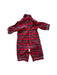 A Red Onesies from Trotters in size 0-3M for neutral. (Back View)