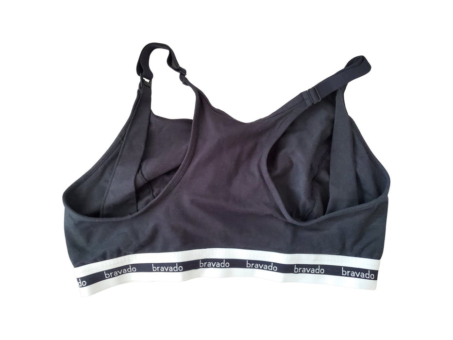 A Black Bras from Bravado in size XL for maternity. (Back View)