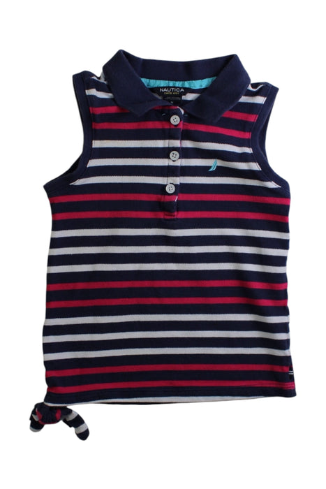 A Multicolour Sleeveless Polos from Nautica in size 5T for girl. (Front View)