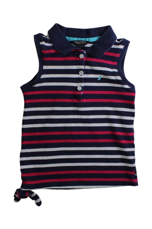 A Multicolour Sleeveless Polos from Nautica in size 5T for girl. (Front View)