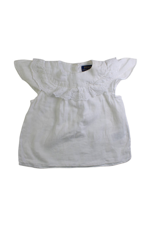 A White Short Sleeve Tops from Polo Ralph Lauren in size 3T for girl. (Front View)