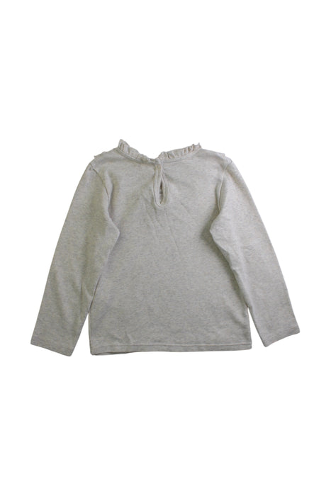 A Beige Long Sleeve Tops from Petit Bateau in size 4T for girl. (Back View)