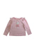 A Pink Long Sleeve Tops from Momonittu in size 4T for girl. (Front View)