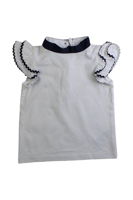 A White Short Sleeve Tops from Janie & Jack in size 3T for girl. (Front View)