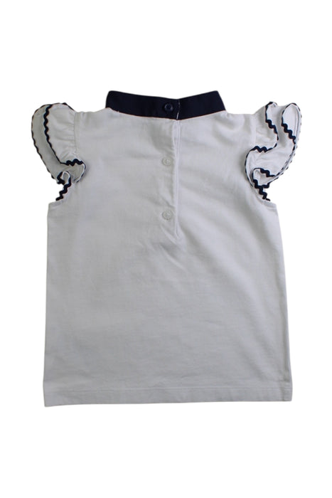 A White Short Sleeve Tops from Janie & Jack in size 3T for girl. (Back View)