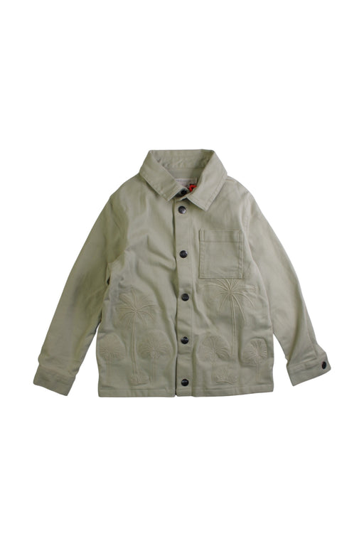 A Beige Lightweight Jackets from ANGEL & ROCKET in size 6T for boy. (Front View)