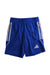 A Blue Active Shorts from Adidas in size 7Y for boy. (Front View)