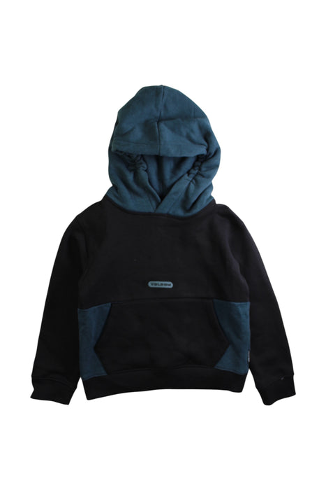 A Black Hooded Sweatshirts from Volcom in size 5T for boy. (Front View)
