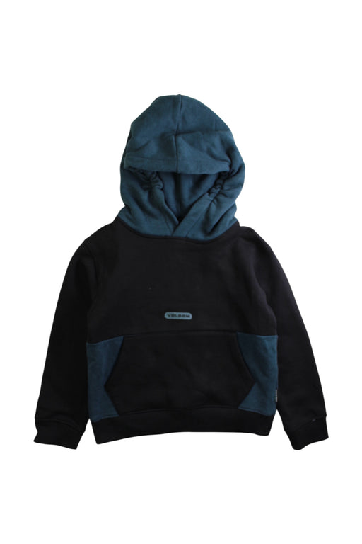 A Black Hooded Sweatshirts from Volcom in size 5T for boy. (Front View)