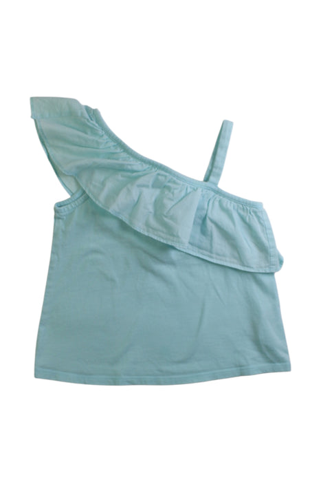 A Blue Sleeveless Tops from Janie & Jack in size 4T for girl. (Front View)