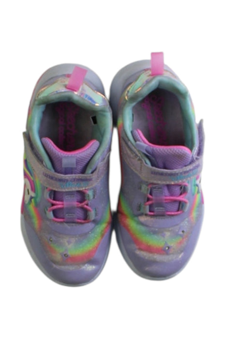A Multicolour Sneakers from Skechers in size 4T for girl. (Back View)