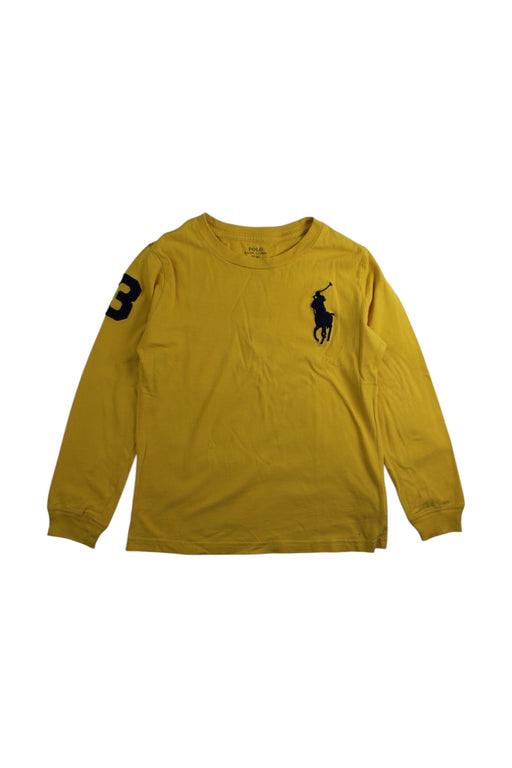 A Yellow Long Sleeve T Shirts from Polo Ralph Lauren in size 6T for boy. (Front View)