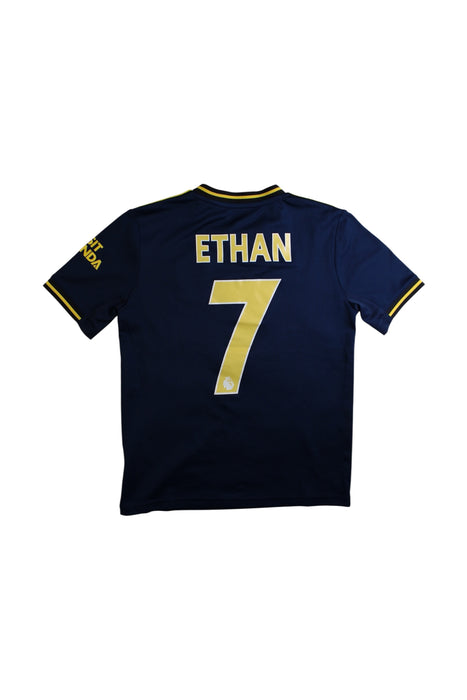 A Navy Active Tops from Adidas in size 11Y for boy. (Back View)