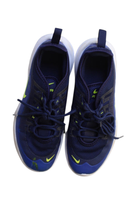 A Navy Sneakers from Nike in size 9Y for boy. (Back View)