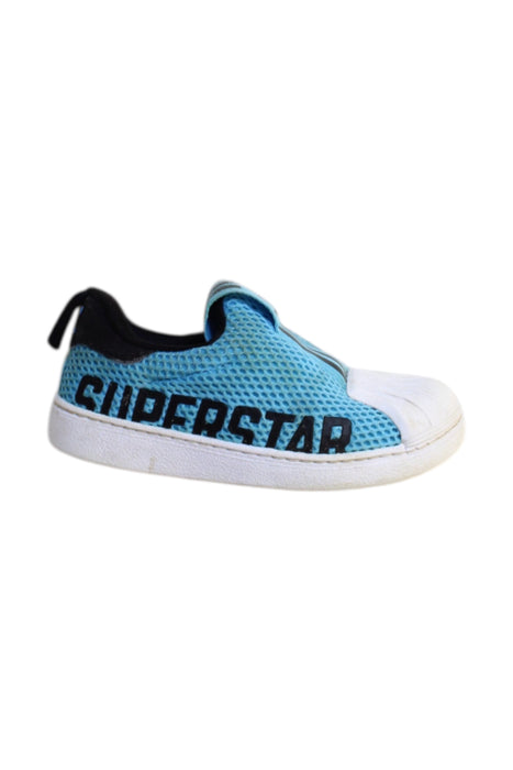 A Blue Sneakers from Adidas in size 3T for neutral. (Front View)