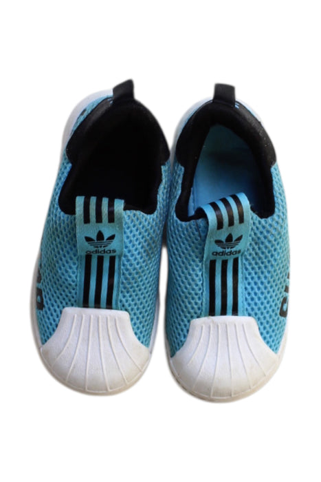 A Blue Sneakers from Adidas in size 3T for neutral. (Back View)