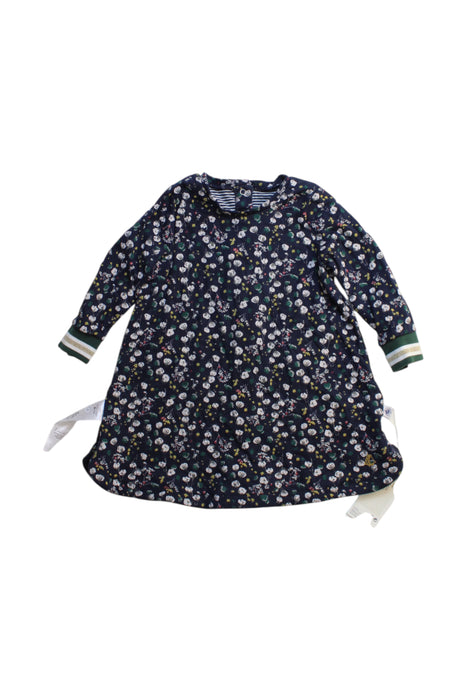 A Multicolor Long Sleeve Dresses from Petit Bateau in size 6-12M for girl. (Front View)