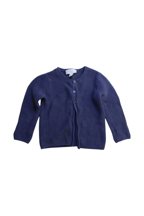 A Blue Cardigans from The Little White Company in size 12-18M for neutral. (Front View)