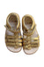 A Gold Sandals from Clarks in size 18-24M for girl. (Back View)