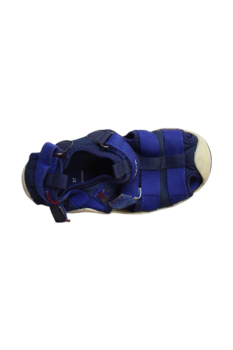 A Blue Sandals from Geox in size 4T for neutral. (Front View)