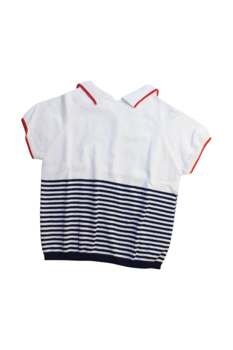 A White Short Sleeve Polos from Wedoble in size 4T for neutral. (Front View)