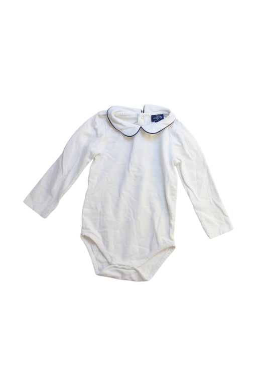 A White Long Sleeve Bodysuits from Thomas Brown in size 12-18M for neutral. (Front View)
