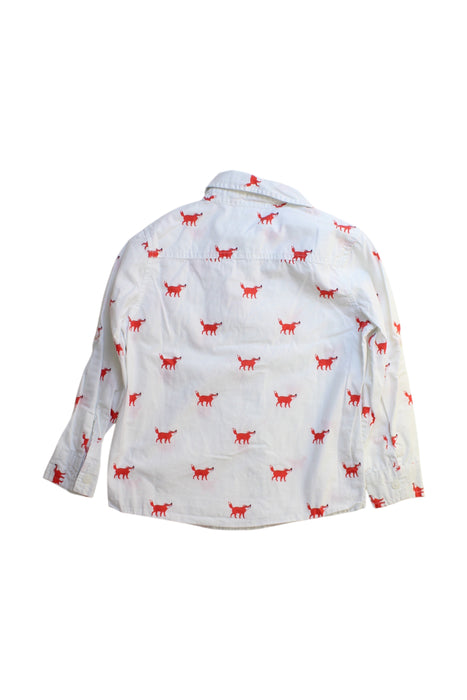 A White Long Sleeve Shirts from Seed in size 4T for neutral. (Back View)