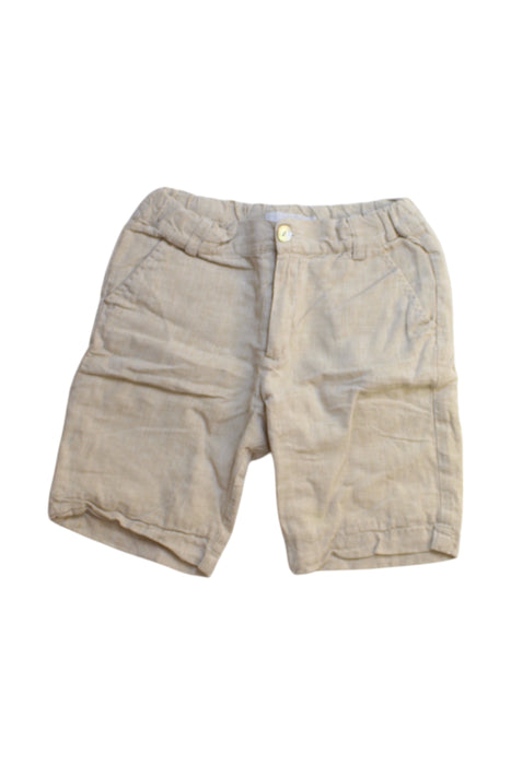 A Beige Shorts from Laranjinha in size 5T for neutral. (Front View)