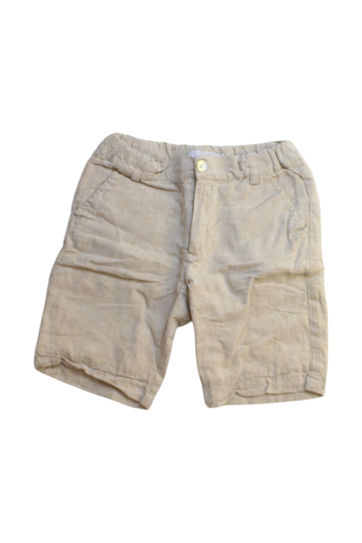 A Beige Shorts from Laranjinha in size 5T for neutral. (Front View)