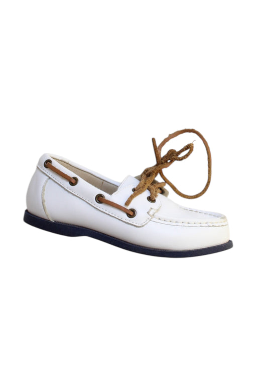 A White Loafers & Moccasins from Janie & Jack in size 3T for neutral. (Front View)