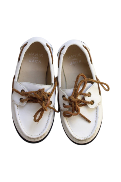 A White Loafers & Moccasins from Janie & Jack in size 3T for neutral. (Back View)