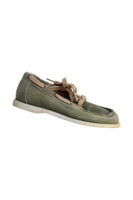 A Green Loafers & Moccasins from Janie & Jack in size 3T for neutral. (Front View)