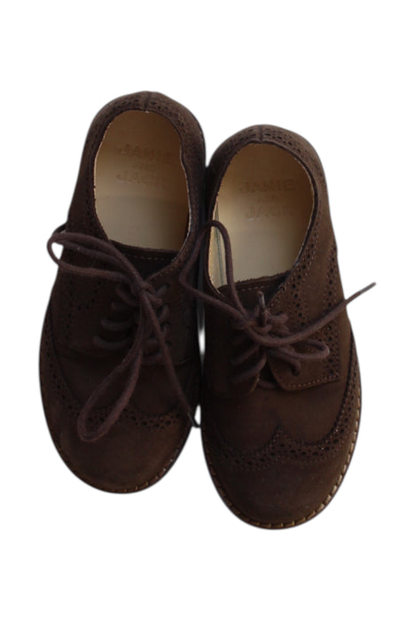 A Brown Dress Shoes from Janie & Jack in size 3T for boy. (Back View)