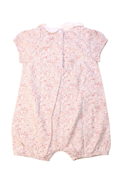 A Pink Short Sleeve Rompers from The Little White Company in size 6-12M for girl. (Back View)