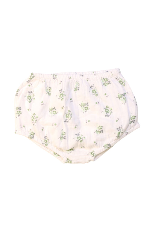 A White Bloomers from Petit Bateau in size 3-6M for girl. (Front View)