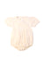 A Ivory Short Sleeve Rompers from Monbebe in size 6-12M for girl. (Front View)