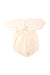 A Ivory Short Sleeve Rompers from Monbebe in size 6-12M for girl. (Back View)