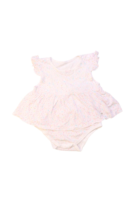 A White Sleeveless Rompers from Organic Mom in size 6-12M for girl. (Front View)
