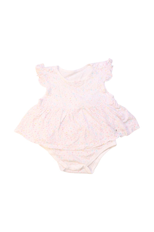 A White Sleeveless Rompers from Organic Mom in size 6-12M for girl. (Front View)