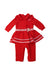 A Red Long Sleeve Rompers from Nicholas & Bears in size 6-12M for girl. (Front View)