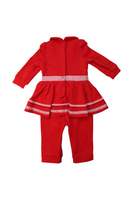 A Red Long Sleeve Rompers from Nicholas & Bears in size 6-12M for girl. (Back View)
