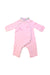 A Pink Long Sleeve Rompers from Mides in size 6-12M for girl. (Front View)