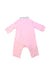 A Pink Long Sleeve Rompers from Mides in size 6-12M for girl. (Back View)