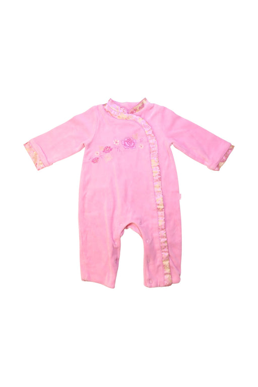 A Pink Onesies from Mides in size 6-12M for girl. (Front View)