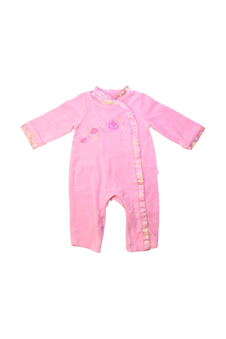 A Pink Onesies from Mides in size 6-12M for girl. (Front View)