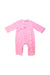 A Pink Onesies from Mides in size 6-12M for girl. (Front View)