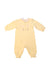 A Yellow Long Sleeve Rompers from Organic Mom in size 0-3M for girl. (Front View)