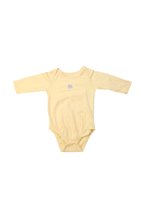 A Yellow Long Sleeve Bodysuits from Balabala in size 3-6M for girl. (Front View)