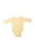 A Yellow Long Sleeve Bodysuits from Balabala in size 3-6M for girl. (Back View)