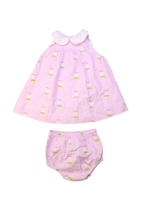 A Pink Dress Sets from Jacadi in size 6-12M for girl. (Front View)